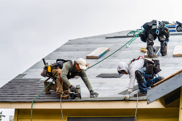 Professional Gutter Installation technician working in Kimberly, WI